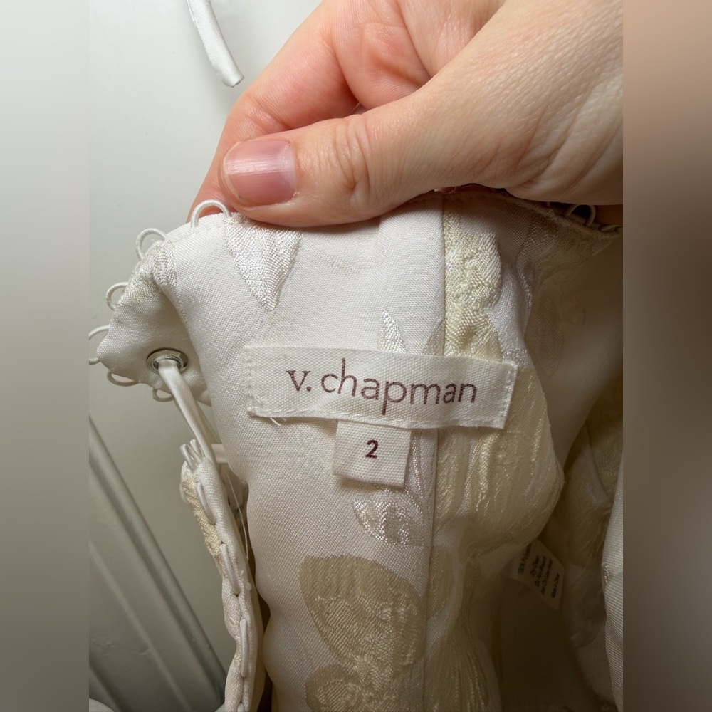 NWOT V Chapman Georgiana Top in Baroque Pearl Size Small - Picture 7 of 8